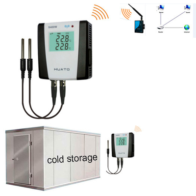 China Precisão alta S400W de registador da temperatura de Zigbee do armazenamento frio e de dados da umidade fornecedor