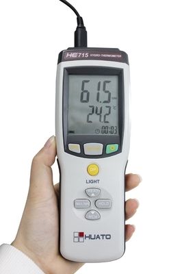 China Higrômetro Handheld do termômetro de Digitas da série HE715 com a bateria da ponta de prova 9V  fornecedor
