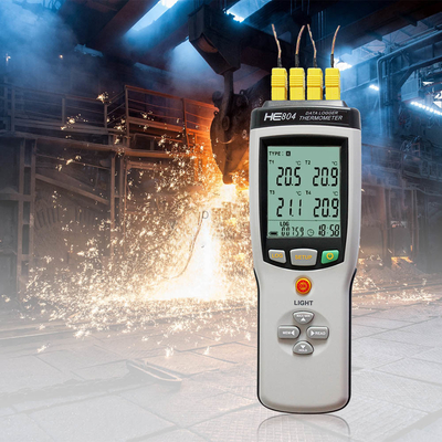 China Termômetro Handheld do par termoelétrico com canais da medição/exposição do dobro fornecedor