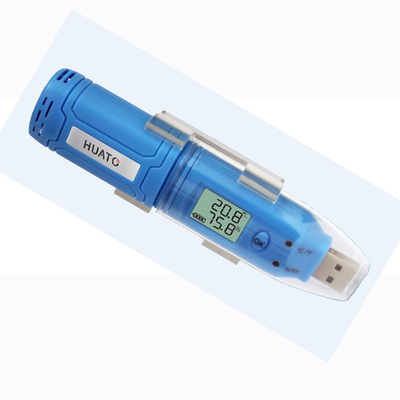 China Sensor interno da cor azul do registador de dados de mini USB da temperatura e da umidade fornecedor