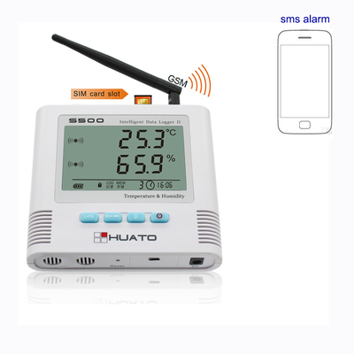 China Sensor de temperatura da G/M do alarme de SMS, exposição do LCD do registador de dados da temperatura da G/M fornecedor